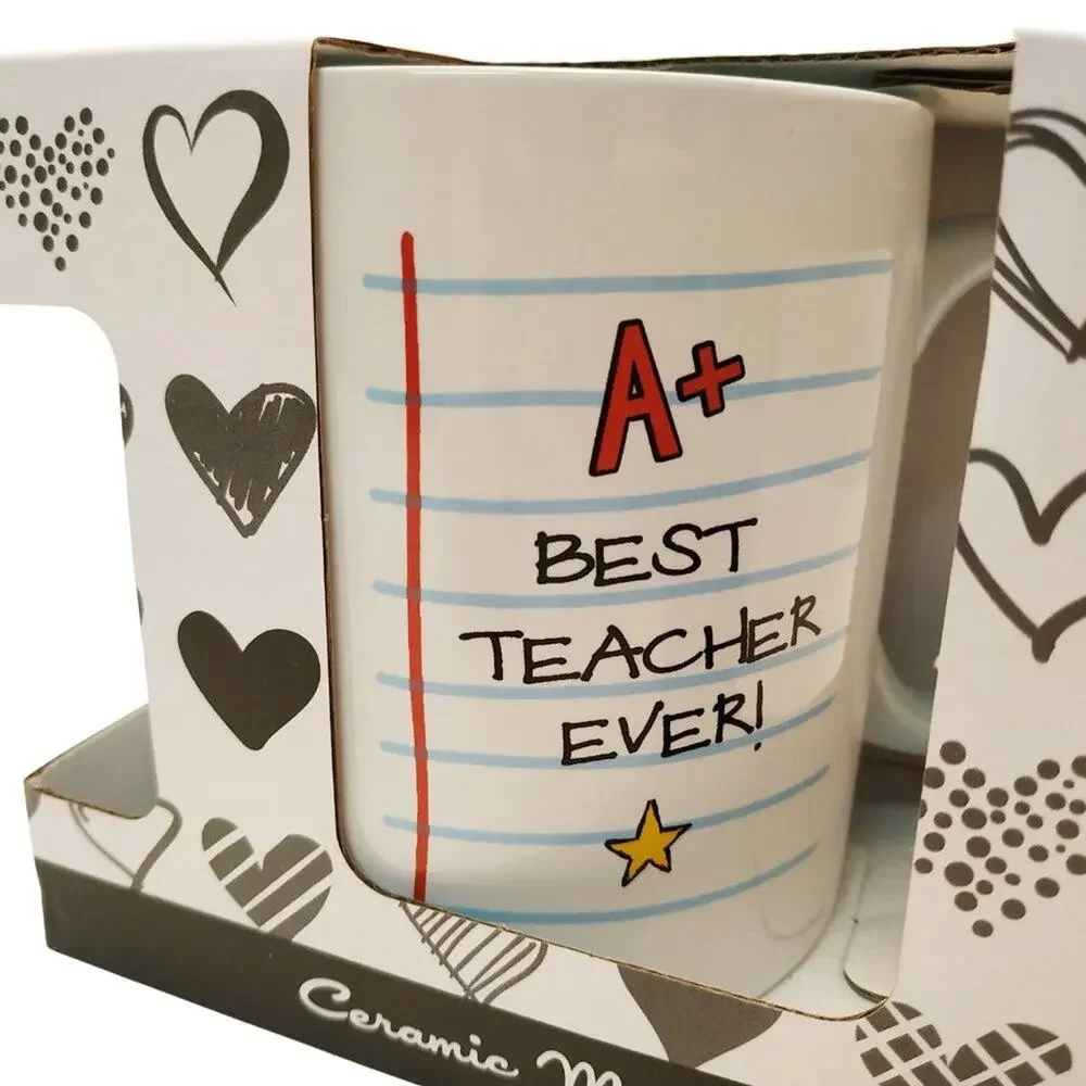 A+ Best Teacher Ever Ceramic 20oz Mug